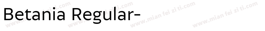Betania Regular字体转换